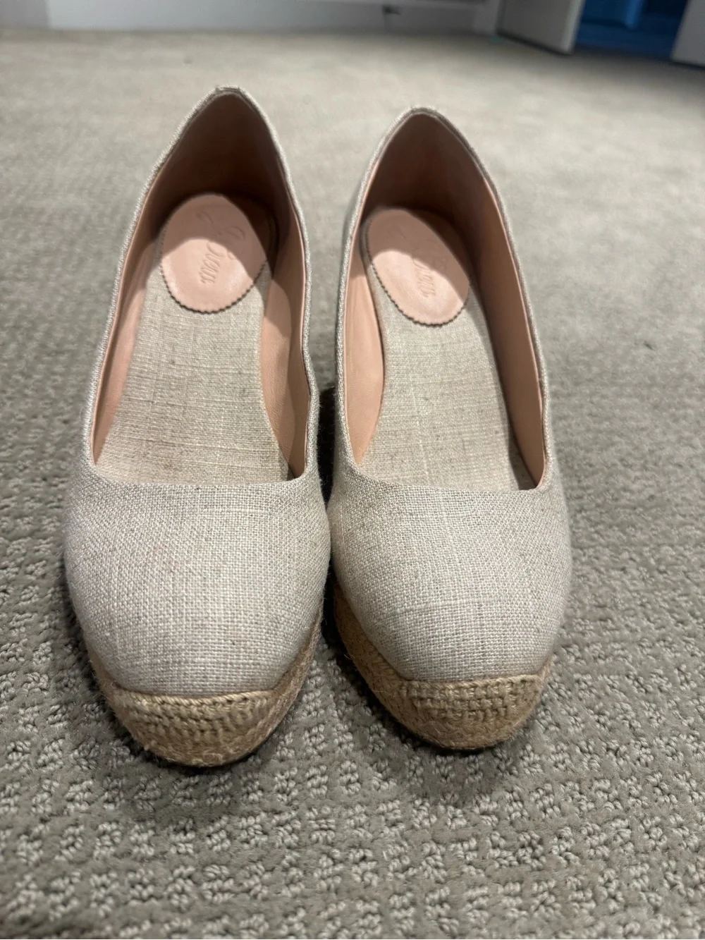 J. Crew Seville Gold Shimmer/Metallic Wedge Sz 9